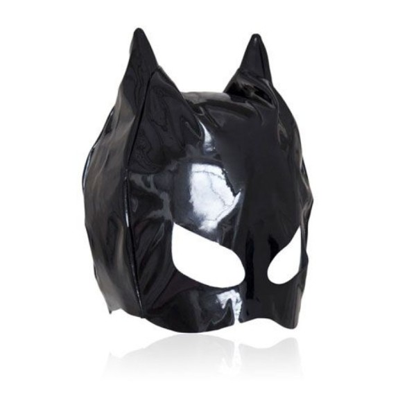MASCHERA SEXY NERA DA CATWOMAN IN VINILE