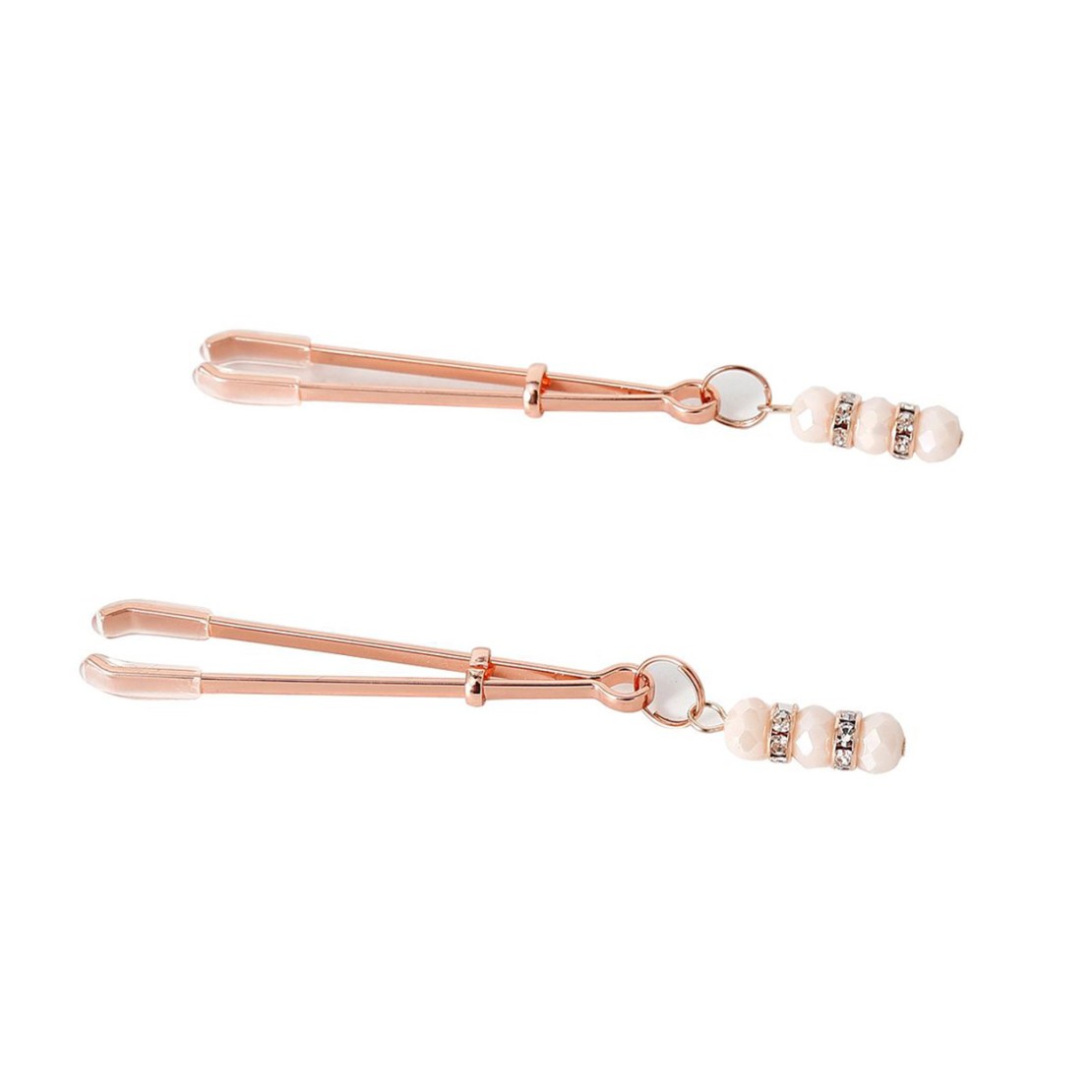 PINZETTE PER CAPEZZOLI SEXY IN ROSE GOLD CON...