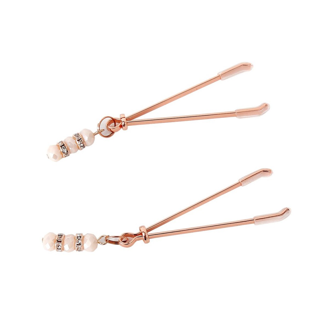 PINZETTE PER CAPEZZOLI SEXY IN ROSE GOLD CON...