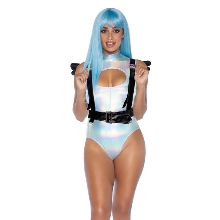 HARNESS SEXY DONNA CON PICCOLE ALI NERE DA ANGELO PELOSE 2