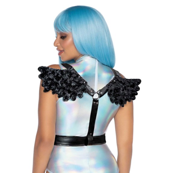 HARNESS SEXY DONNA CON PICCOLE ALI NERE DA ANGELO PELOSE