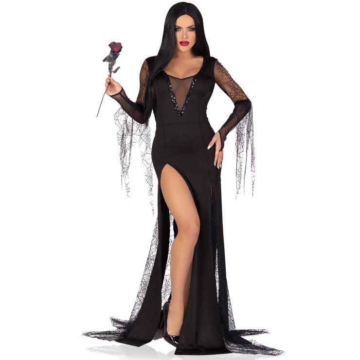 MORTICIA ADDAMS COSTUME HALLOWEEN SEXY TRAVESTIMENTO... 2