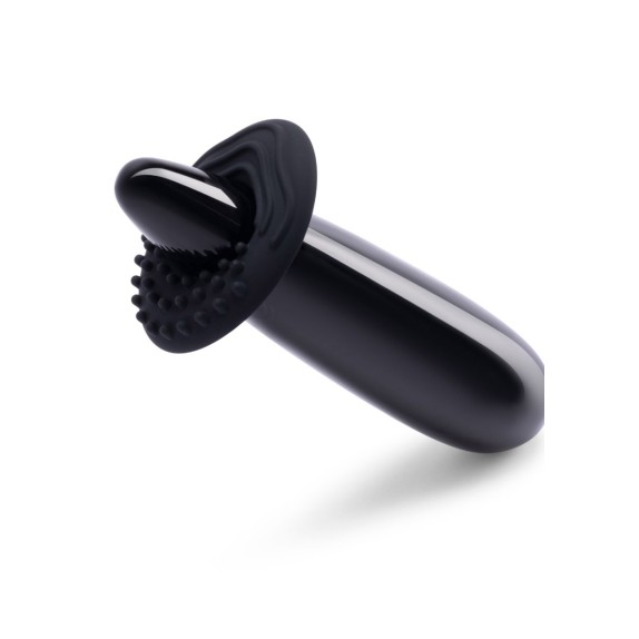 STIMOLATORE WAND IN OSSIDIANA NERO CON ANELLO IN SILICONE LE WAND