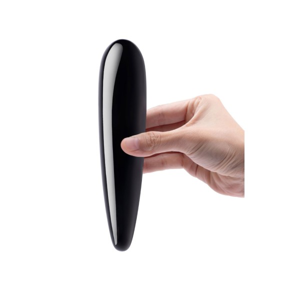 STIMOLATORE WAND IN OSSIDIANA NERO CON ANELLO IN SILICONE LE WAND