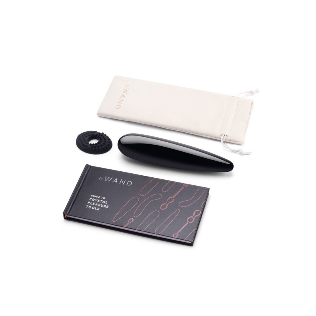 STIMOLATORE WAND IN OSSIDIANA NERO CON ANELLO...