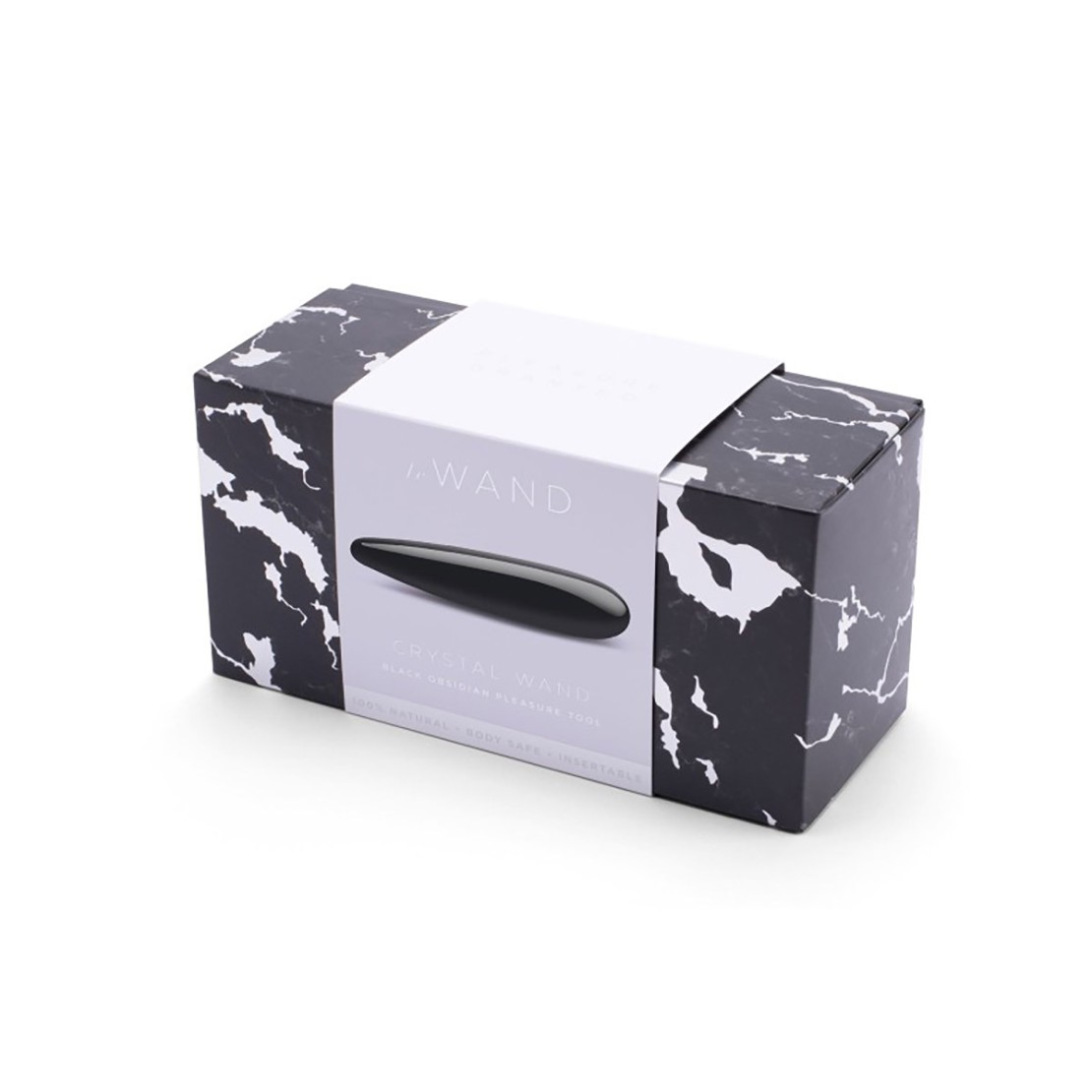 STIMOLATORE WAND IN OSSIDIANA NERO CON ANELLO...