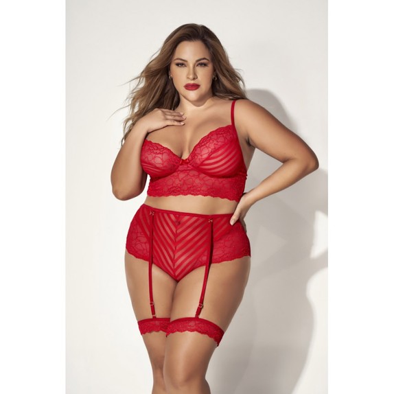 COMPLETO INTIMO PER DONNA ROSSO DIVERSE TAGLIE 2 PEZZI MAPALE'