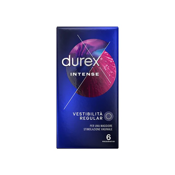 PROFILATTICI DUREX INTENSE CON RILIEVI E LUBRIFICAZIONE CONFEZIONE 6 PEZZI