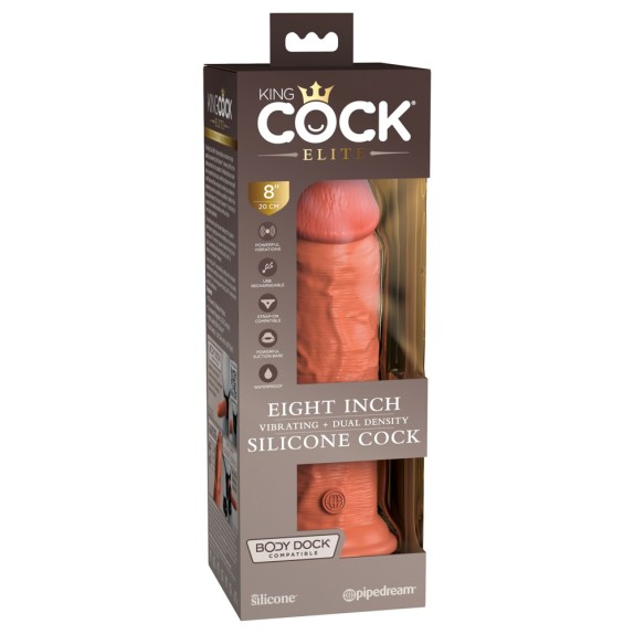 copy of FALLO REALISTICO A DOPPIA DENSITA' CON VIBRAZIONE KING COCK ELITE 20CM
