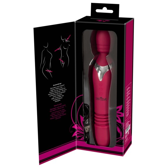 WAND RISCALDANTE SEX TOY CON MOVIMENTO A SPINTA RICARICABILE JAVIDA