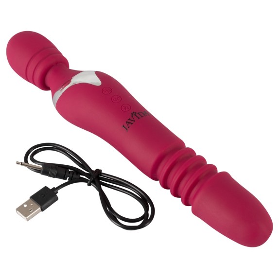 WAND RISCALDANTE SEX TOY CON MOVIMENTO A SPINTA RICARICABILE JAVIDA
