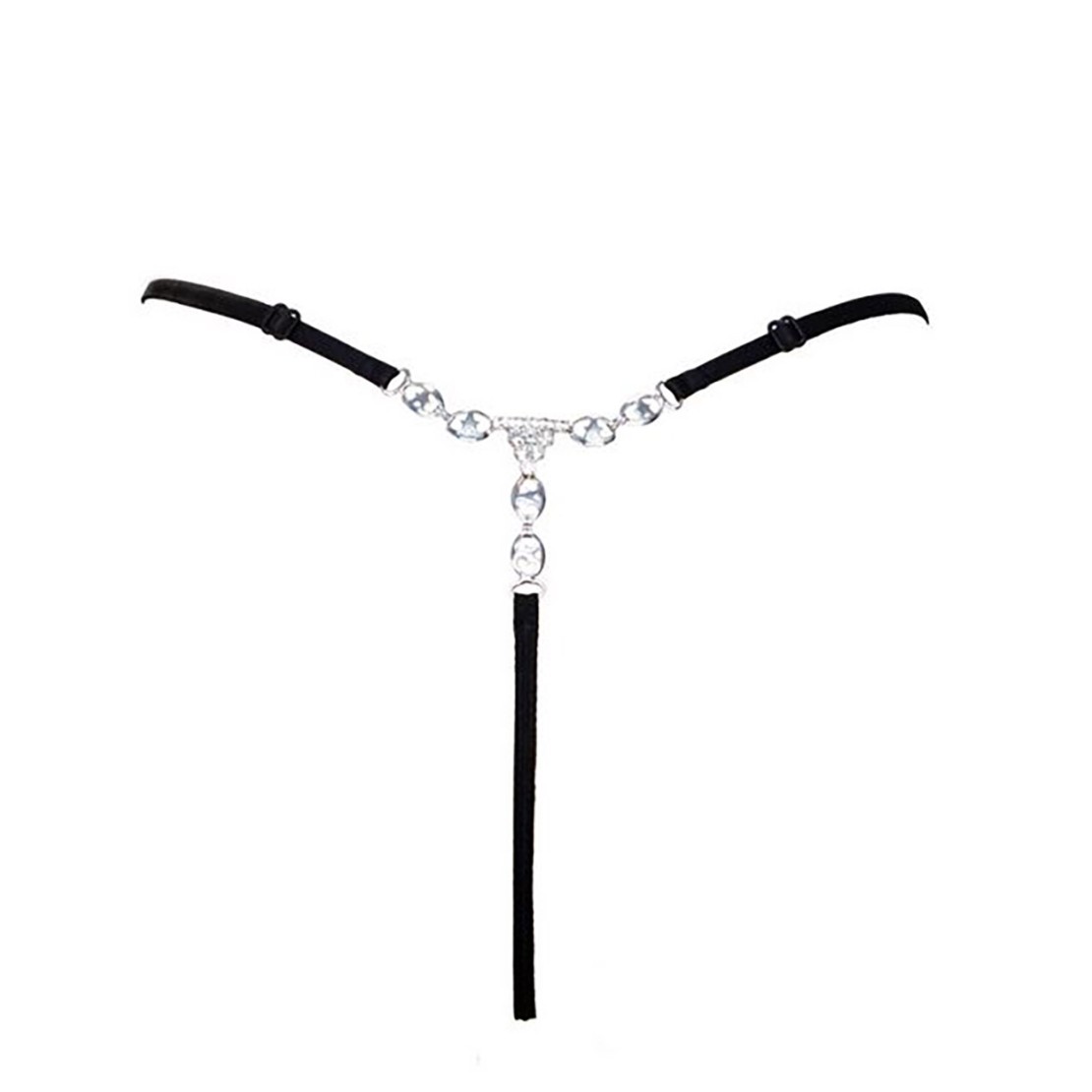 STRING SEXY PER DONNA NERO REGOLABILE CON...