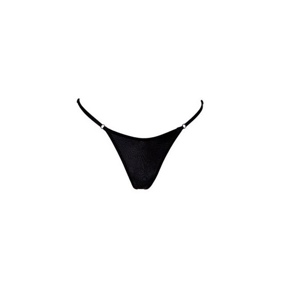 STRING SEXY PER DONNA NERO REGOLABILE CON GIOIELLO AURORA FOLY