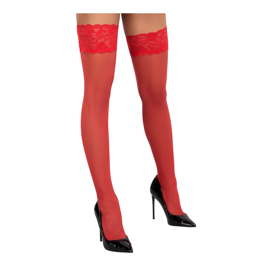 AUTOREGGENTE VELATA ROSSA SEXY PER DONNA CON...