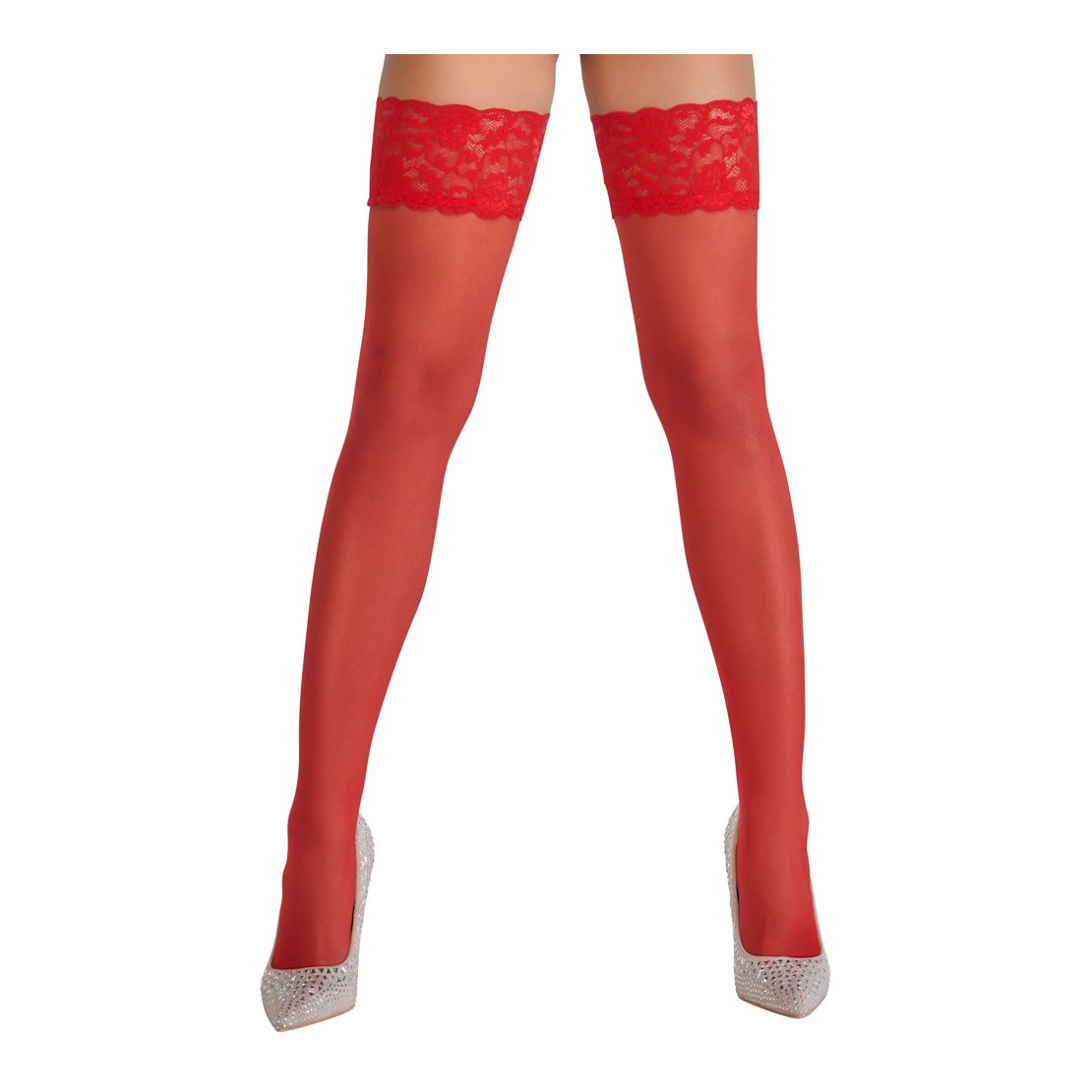 AUTOREGGENTE VELATA ROSSA SEXY PER DONNA CON...