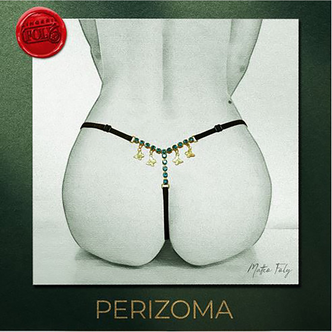 STRING PER DONNA SEXY NERO CON GIOIELLO...