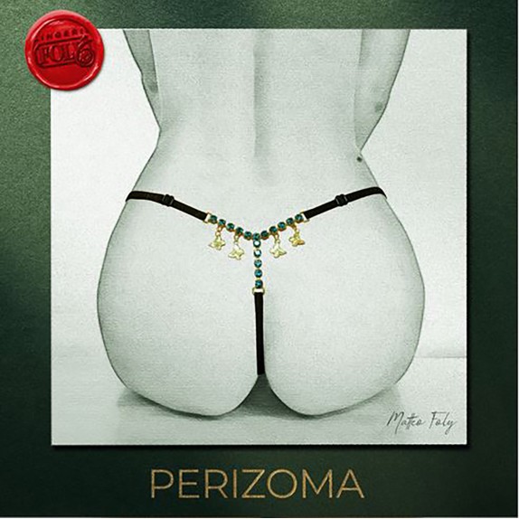 STRING PER DONNA SEXY NERO CON GIOIELLO REGOLABILE LIANNA FOLY