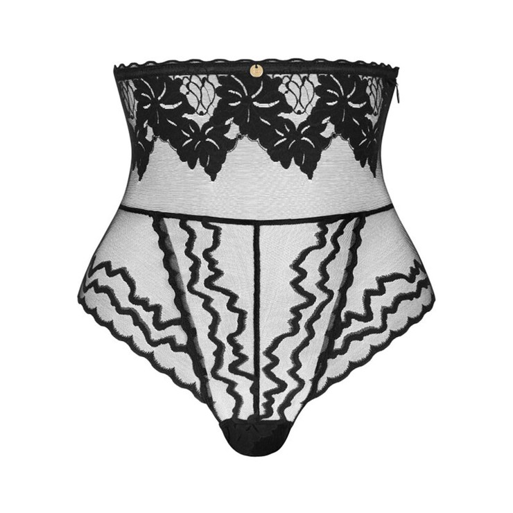 SLIP SEXY PER DONNA A VITA ALTA IN MICRORETE CON RICAMI... 2
