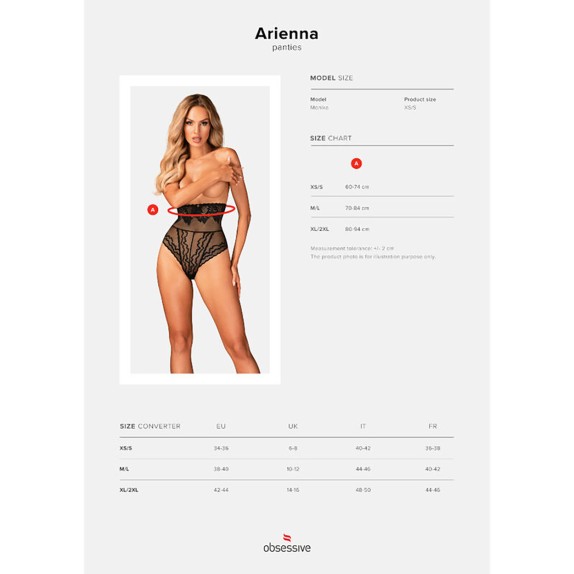 SLIP SEXY PER DONNA A VITA ALTA IN MICRORETE CON RICAMI OBSESSIVE ARIENNA