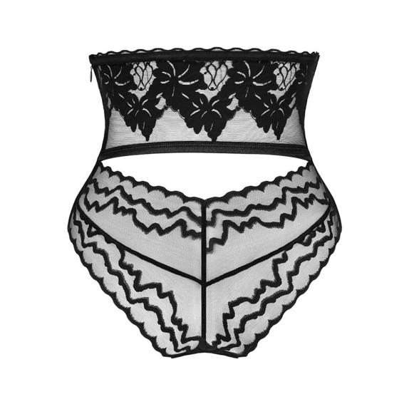 SLIP SEXY PER DONNA A VITA ALTA IN MICRORETE CON RICAMI OBSESSIVE ARIENNA