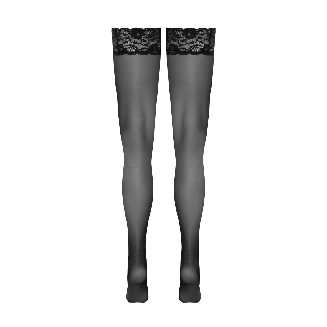 AUTOREGGENTE VELATA NERA SEXY PER DONNA CON...