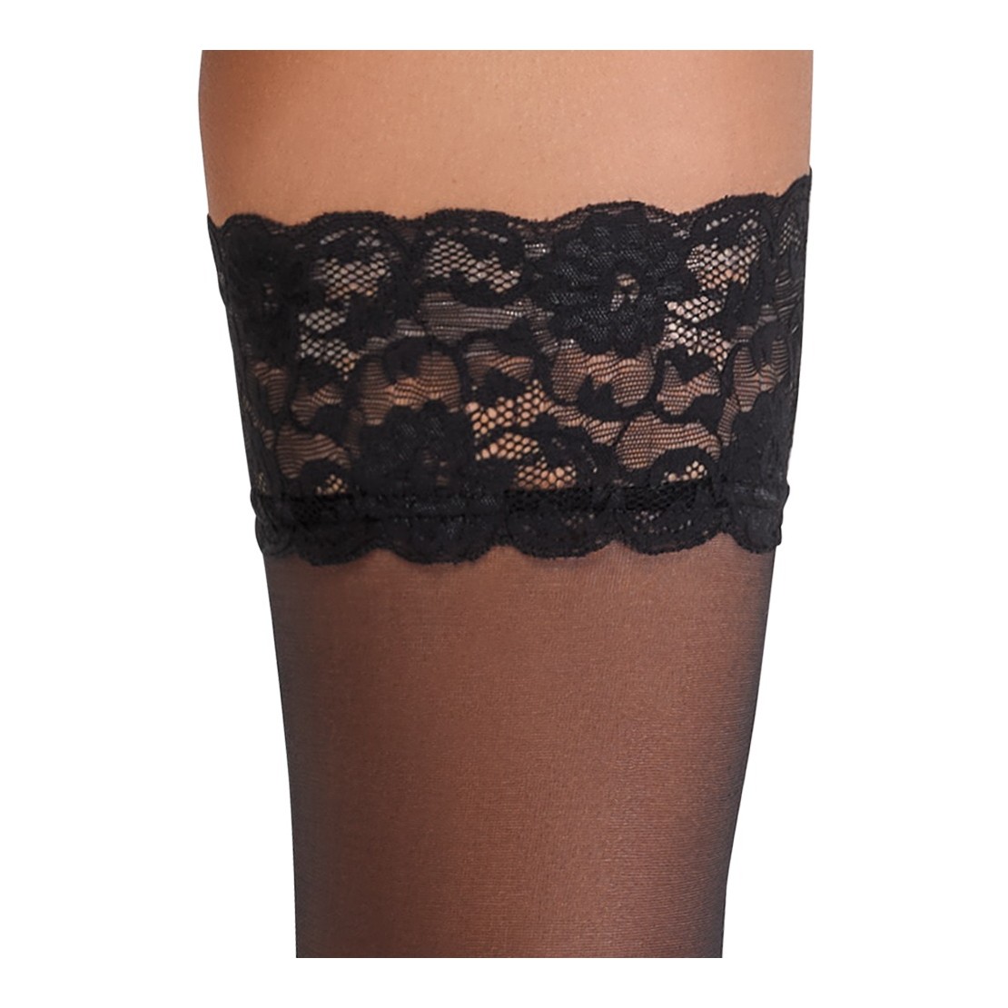 AUTOREGGENTE VELATA NERA SEXY PER DONNA CON...
