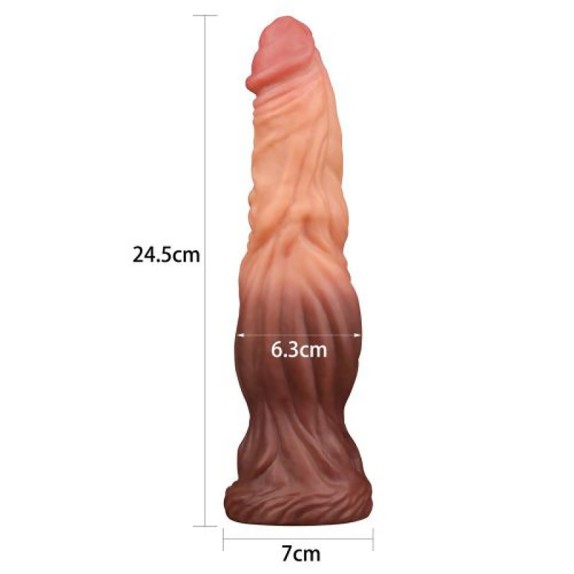 FALLO IN SILICONE A DOPPIA DENSITA' CON VENTOSA SEX TOY 9,5" NATURE COCK