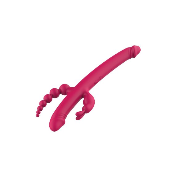 VIBRATORE SEXY 4 STIMOLAZIONI VAGINALE ANALE CLITORIDE RICARICABILE DREAMTOYS