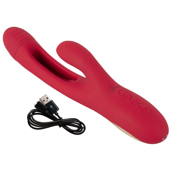 VIBRATORE RABBIT SEXY DONNA CON LINGUA INTERNA E VIBRAZIONE PER PUNTO G SWEET SMILE