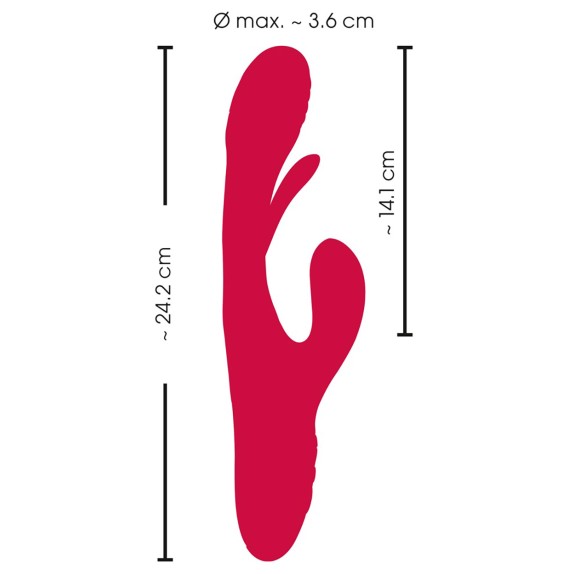 VIBRATORE RABBIT SEXY DONNA CON LINGUA INTERNA E VIBRAZIONE PER PUNTO G SWEET SMILE