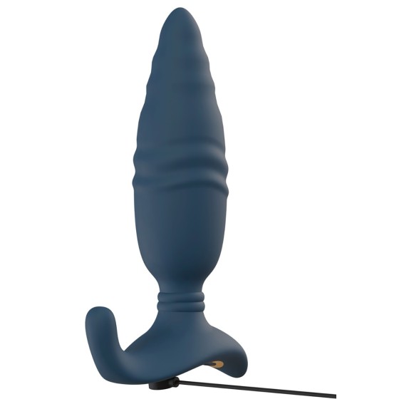 PLUG ANALE VIBRANTE CON MOVIMENTO SU E GIU' CON TELECOMANDO E STIMOLATORE PERINEO