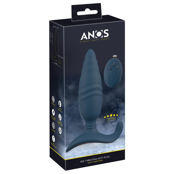 PLUG ANALE VIBRANTE CON MOVIMENTO SU E GIU' CON...