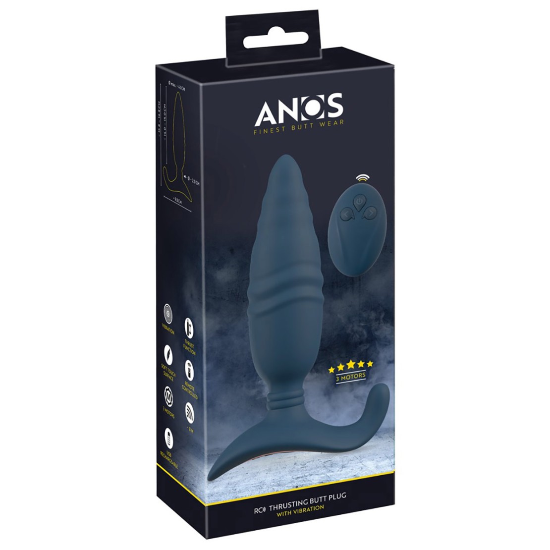 PLUG ANALE VIBRANTE CON MOVIMENTO SU E GIU' CON...