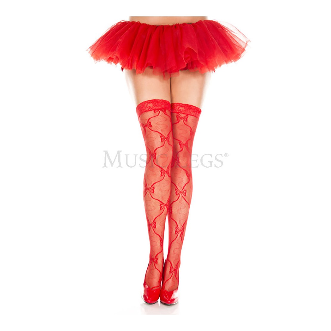 CALZE DA REGGICALZE SEXY PER DONNA ROSSE CON...