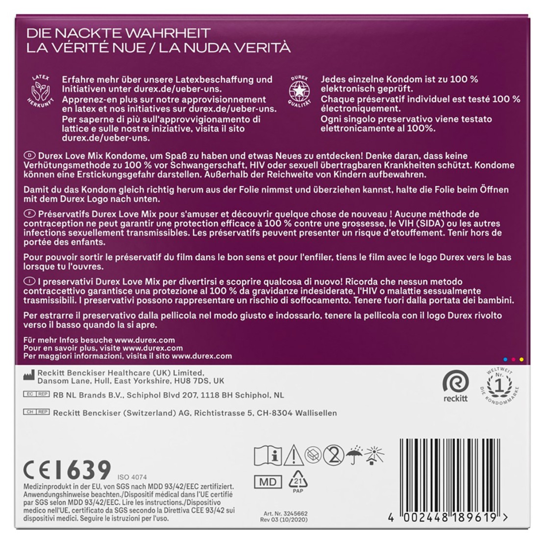 PROFILATTICI DUREX LOVE MIX DI PRESERVATIVI...