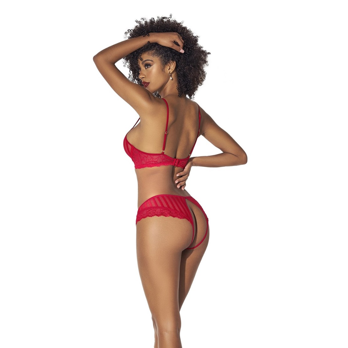 COMPLETO INTIMO SEXY DONNA ROSSO SET 2 PEZZI...