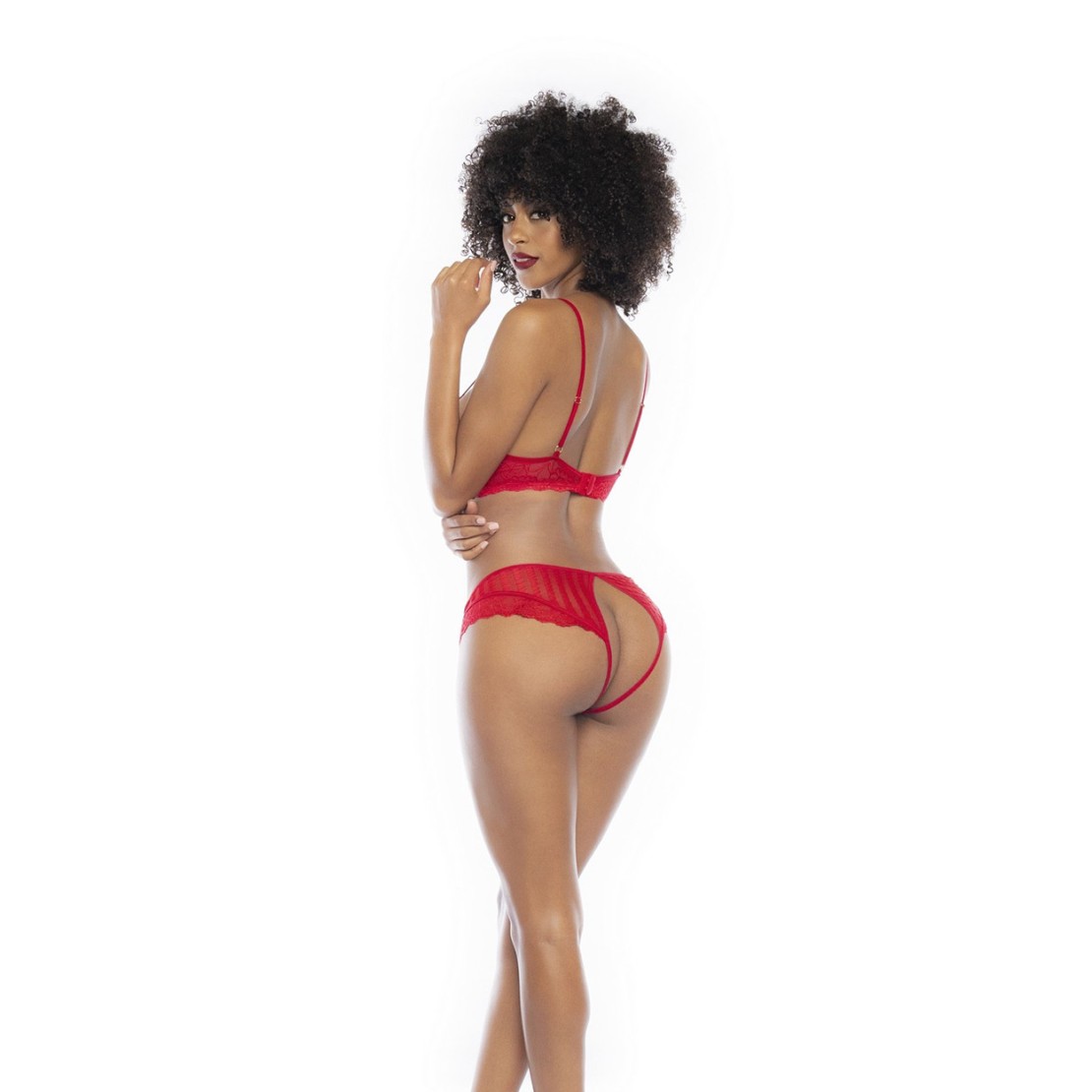 COMPLETO INTIMO SEXY DONNA ROSSO SET 2 PEZZI...