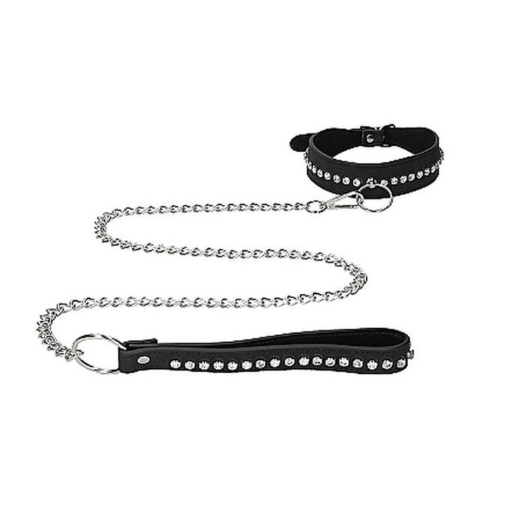 COLLARE SEXY STRASS E GUINZAGLIO DIAMOND STUDDED COLLAR 2