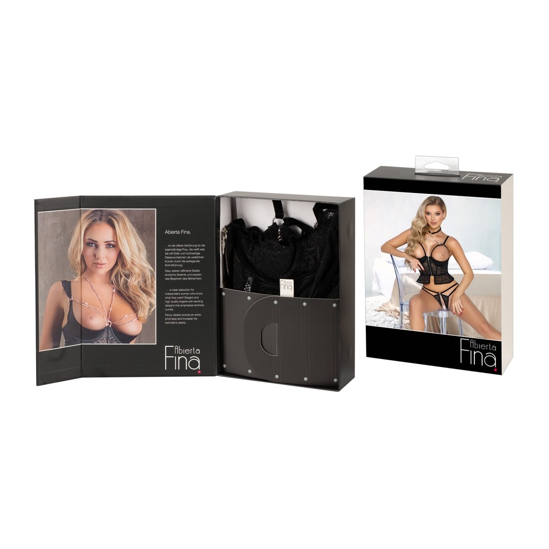 COMPLETO SEXY PER DONNA 2 PEZZI CON GIOIELLO E...