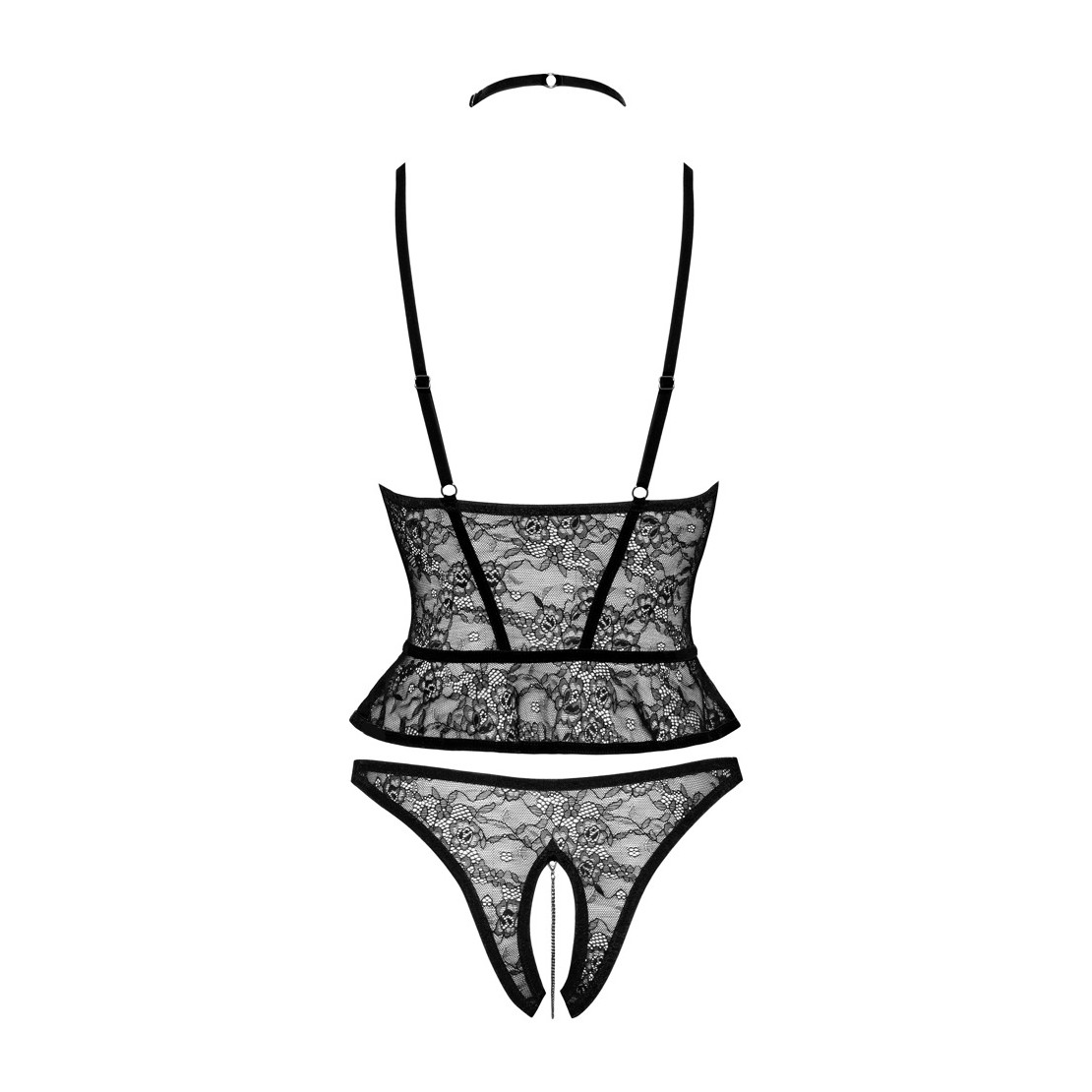 COMPLETO SEXY PER DONNA 2 PEZZI CON GIOIELLO E...