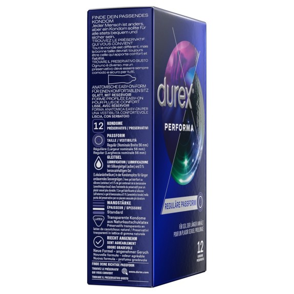 DUREX PERFORMA PROFILATTICI 12 O 10 PZ CON LUBRIFICANTE RITARDANTE