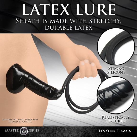 GUAINA CON CANNULA PER PISSING SEX TOY IN LATEX PER GIOCHI BDSM