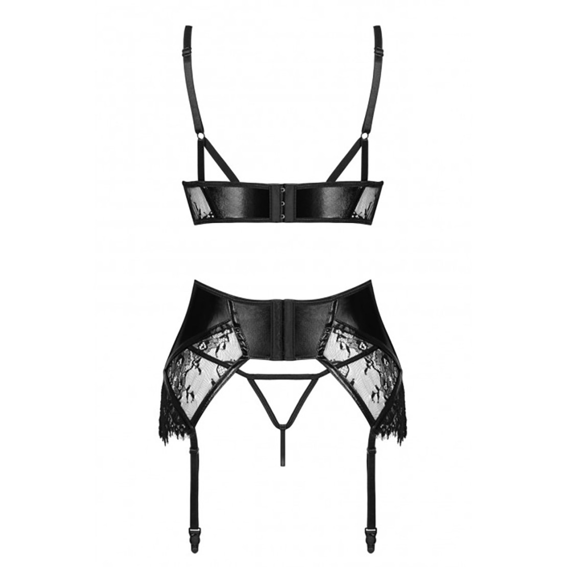 SET COORDINATO 3 PEZZI REGGISENO REGGICALZE E...