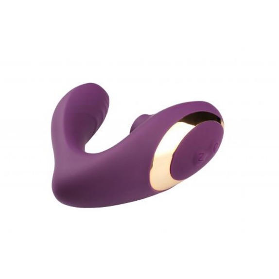 STIMOLATORE DOPPIO PER DONNA CON SUZIONE CLITORIDE E VIBRATORE PUNTO G DOUBLE ORGASM