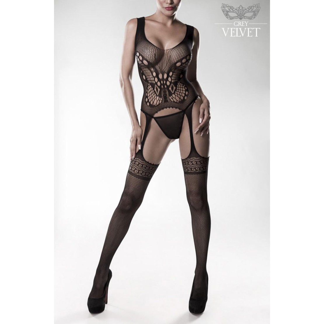 BODYSTOCKING SEXY PER DONNA CON RICAMO DI...