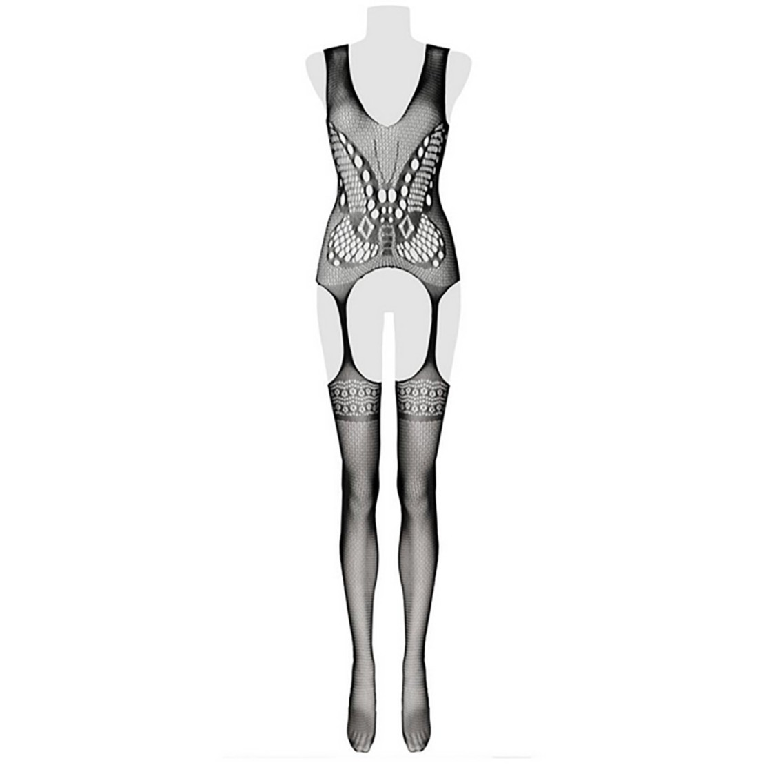 BODYSTOCKING SEXY PER DONNA CON RICAMO DI...