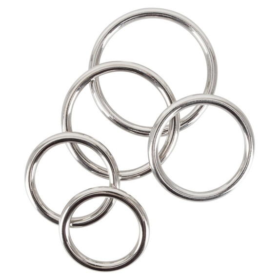ANELLI COCK RING PER PENE IN METALLO SET 5 DIMENSIONI BAD KITTY