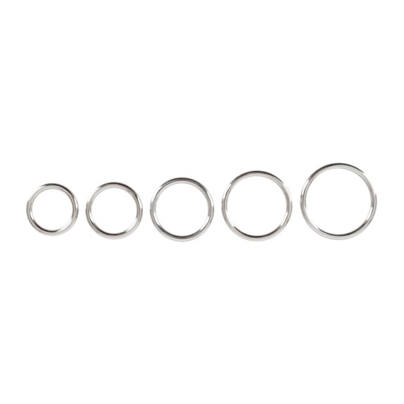 ANELLI COCK RING PER PENE IN METALLO SET 5 DIMENSIONI BAD KITTY