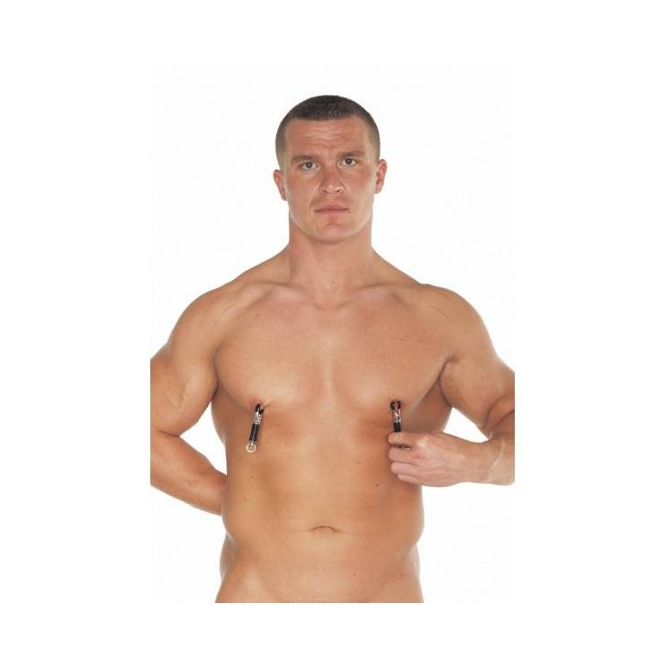 PINZETTE CON PESO E ANELLINO UNISEX REGOLABILE METAL NIPPLE 2
