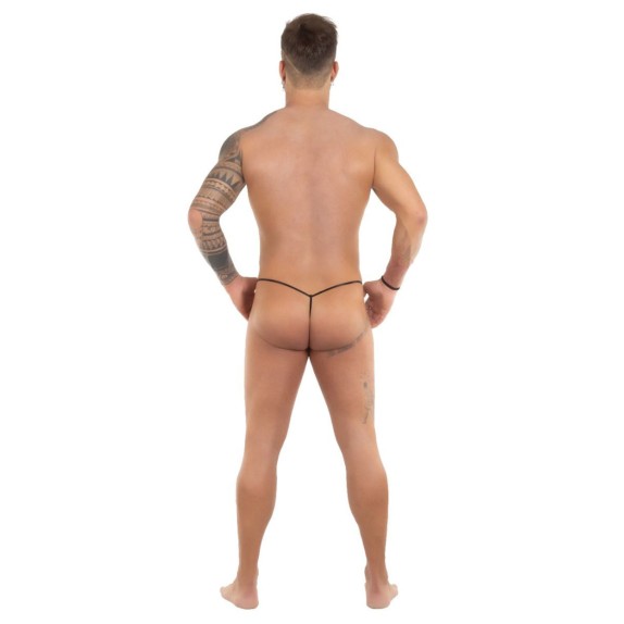 MINI STRING SEXY PER UOMO IN SPANDEX NERO OPACO EROS VENEZIANI